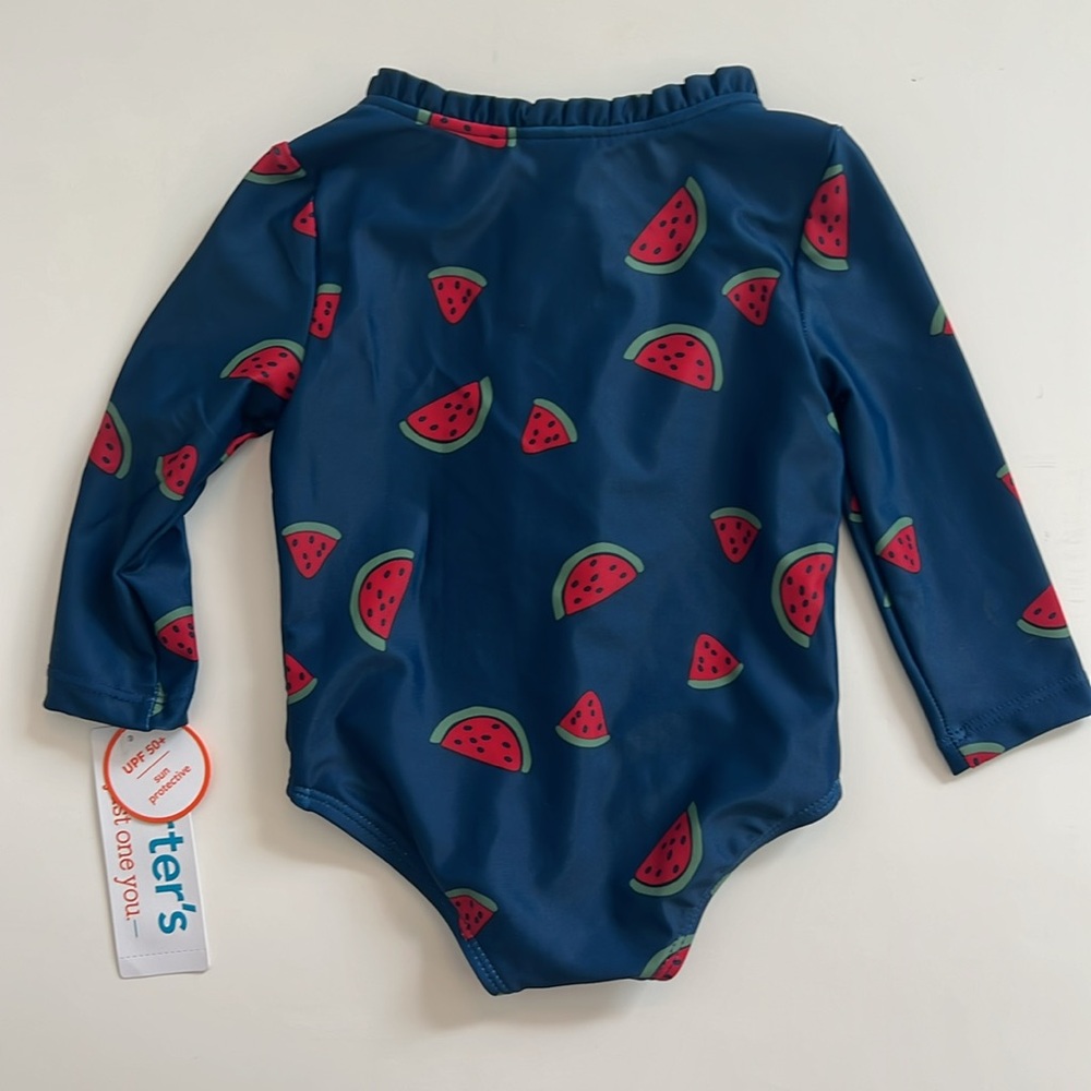NWT 3M Girls Bathing Suit Rash Guard - Picture 4 of 5